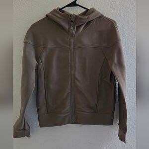 Brown Zip-Up Hoodie Sz Xs